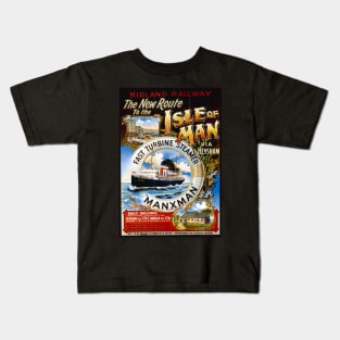 Vintage Travel Poster - Isle of Man Kids T-Shirt